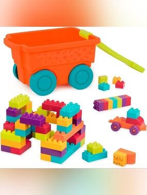 ✨2/$20✨Battat – Building Blocks & Wagon